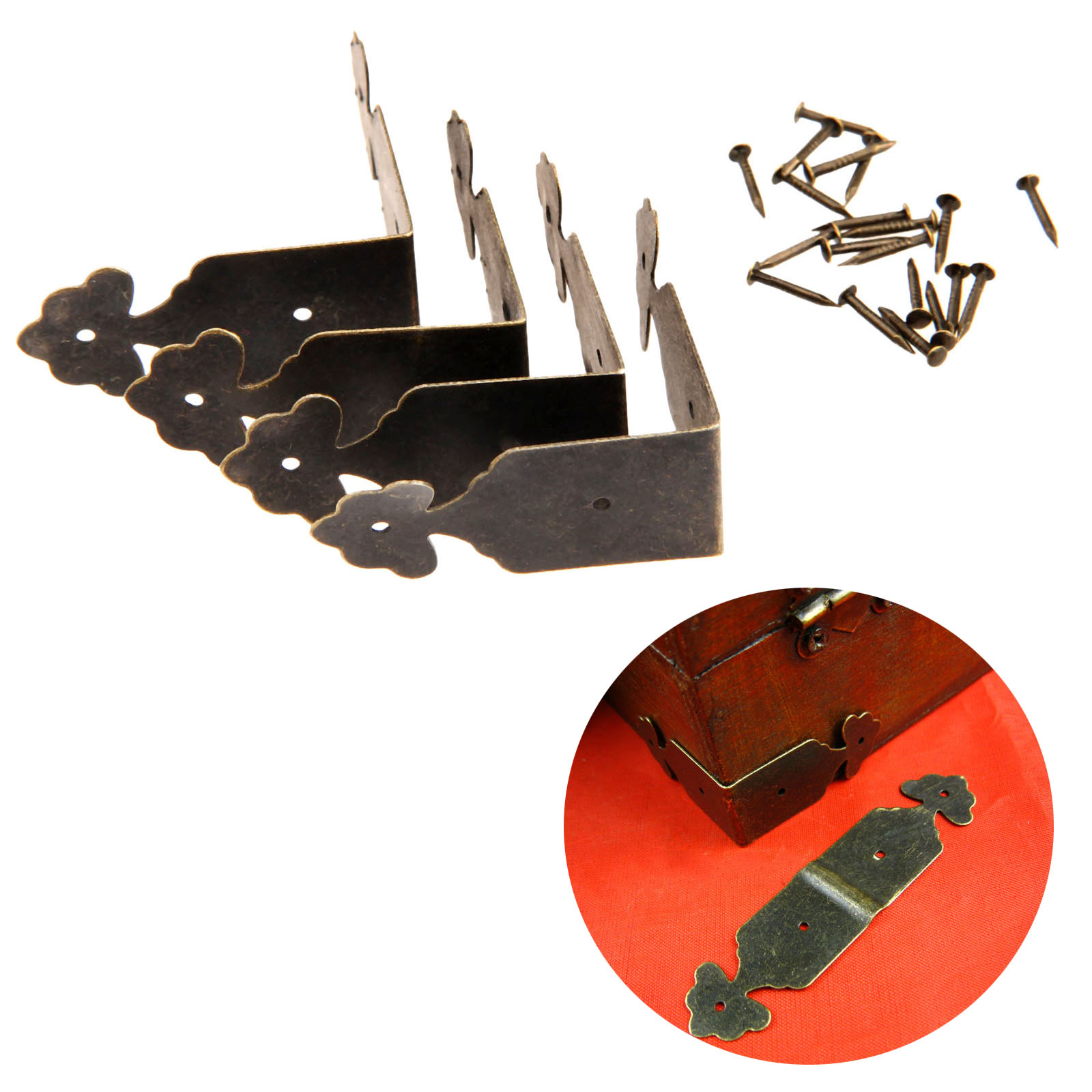 Furniture Hardware Nails - Protecteurs d'angle décoratifs, 4 pièces, support