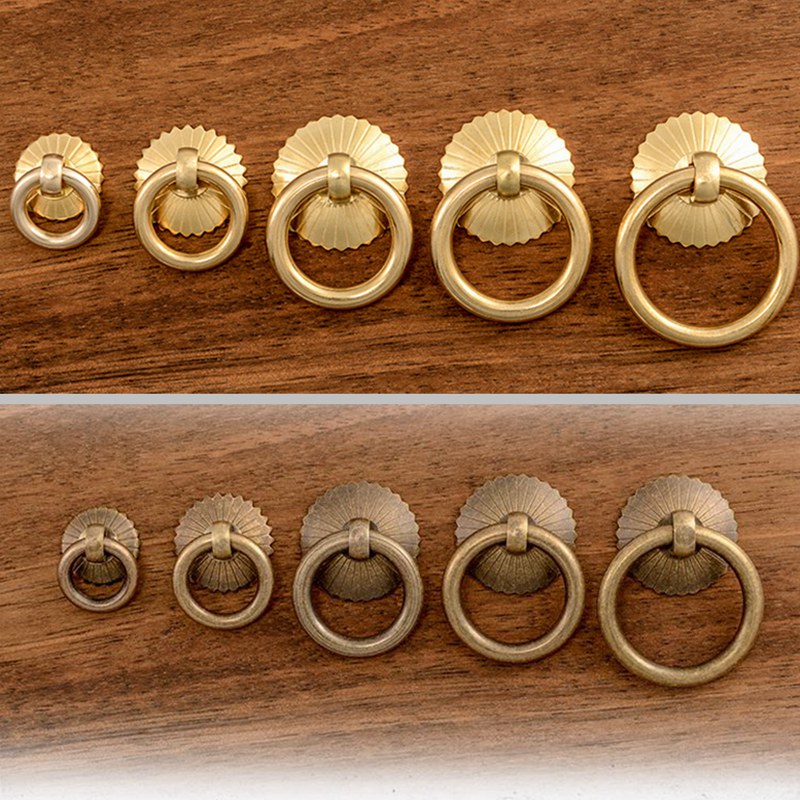 Drawer Pull Gold - Vintage En Laiton Armoire Anneau lèvent