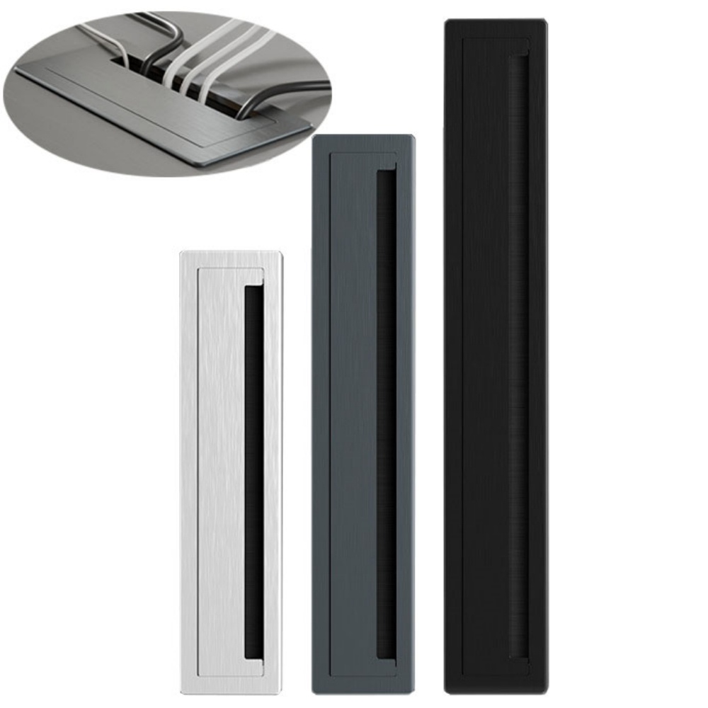Furniture Hardware Outlet - 1 pièce Passant de câble rectangulaire
