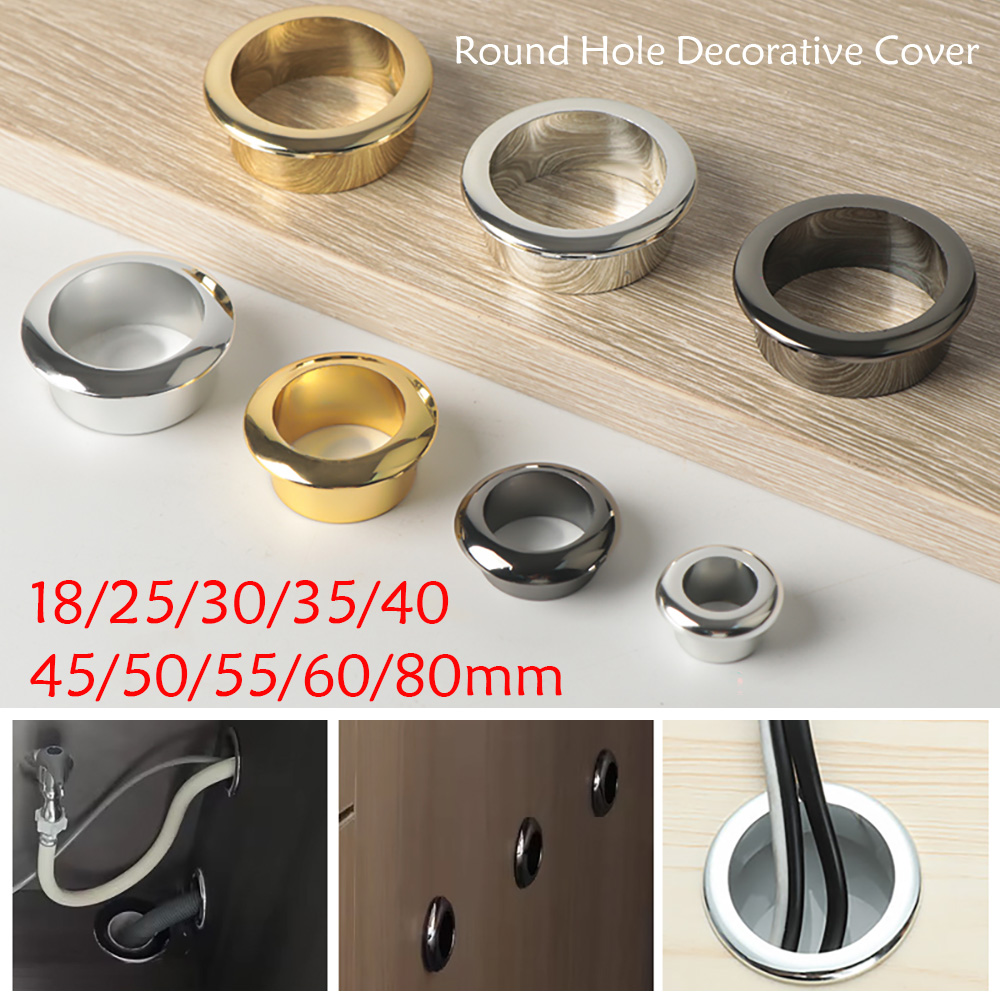 Furniture Hardware Outlet - Couvercle de prise ronde avec œillet