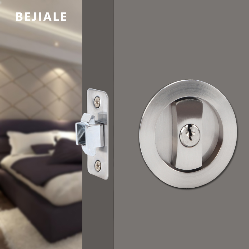 Furniture Sliding Door Hardware - Serrure de porte coulissante noire, salle