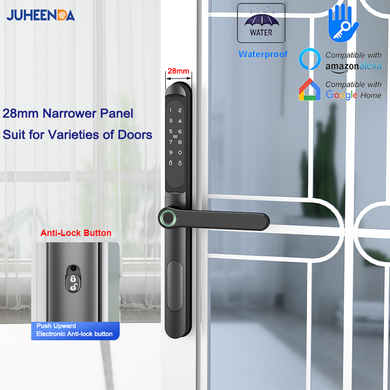 Furniture Sliding Door Hardware - TTLock-Serrure de Porte Intelligente en Aluminium,