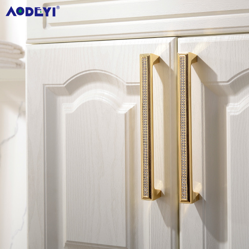 Poignées de meuble en cristal  - Drawer Pull Gold avis et prix